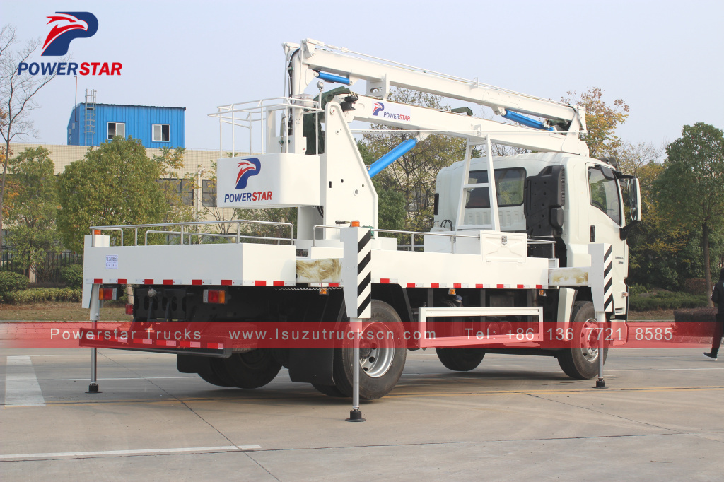 Armenia ISUZU GIGA hydraulic manlift platform aerial bucket truck for sale
