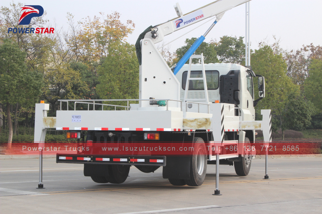 Armenia ISUZU GIGA hydraulic manlift platform aerial bucket truck for sale