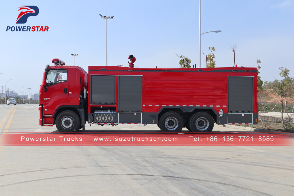 Japan ISUZU GIGA Firefighting Water FoamDry Powder Monitor Fire Truck for sale
