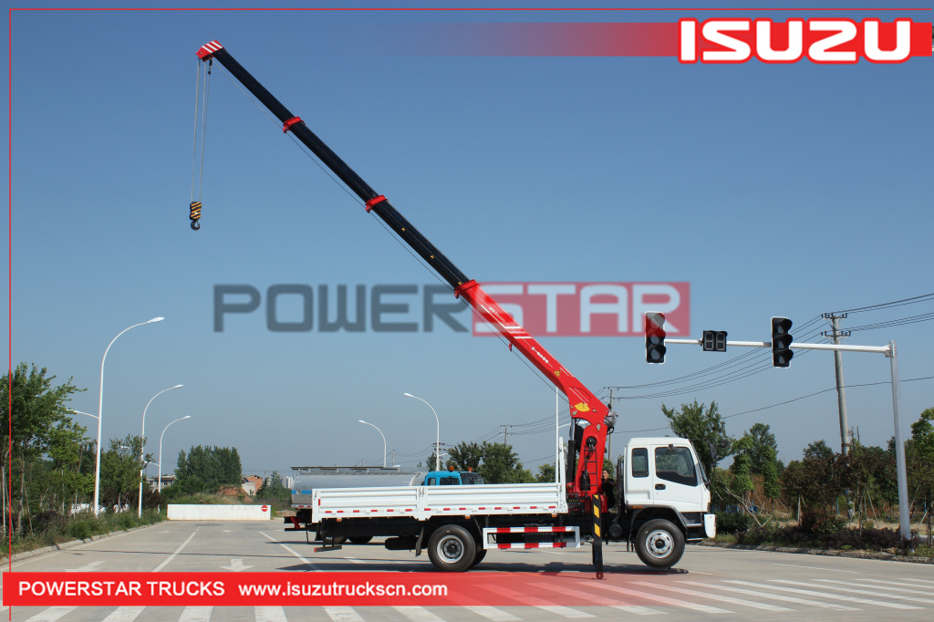Philippines Custom Isuzu FTR Cargo Truck with Palfinger Telescopic Crane for sale