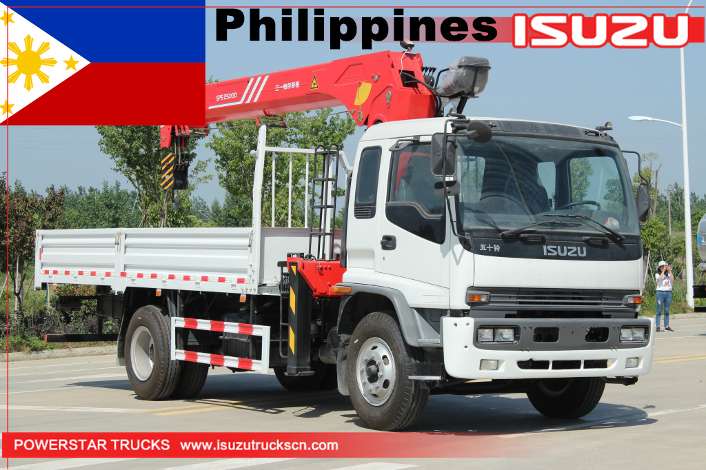 Philippines ISUZU FTR Camion Chargeur Palfinger Crane