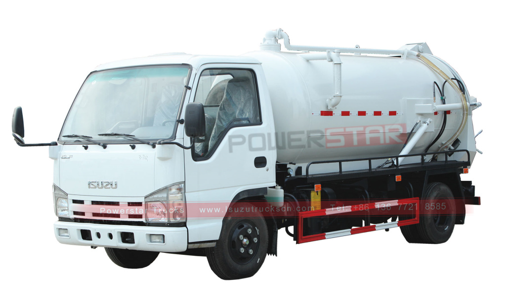 Myanmar Sewage vacuum truck Isuzu Vacuum cleaning truck