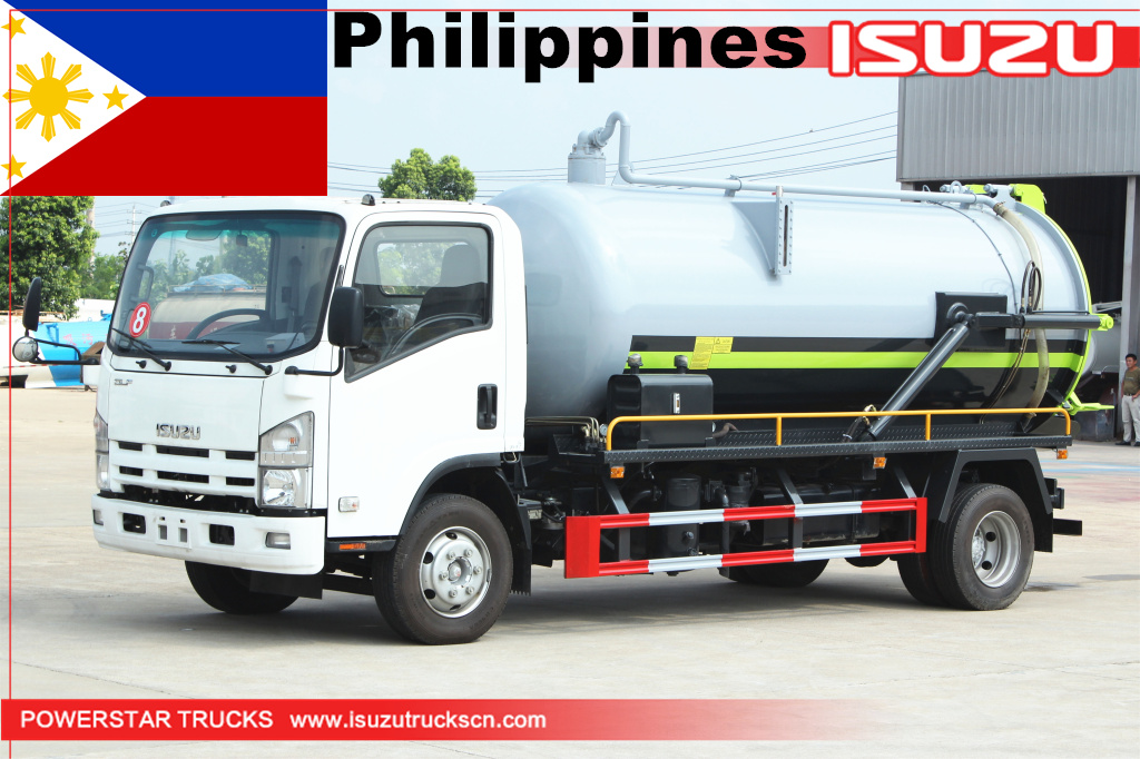 Nouveau camion d'aspiration fécale de réservoir d'eau d'égout de pompe à vide d'ISUZU