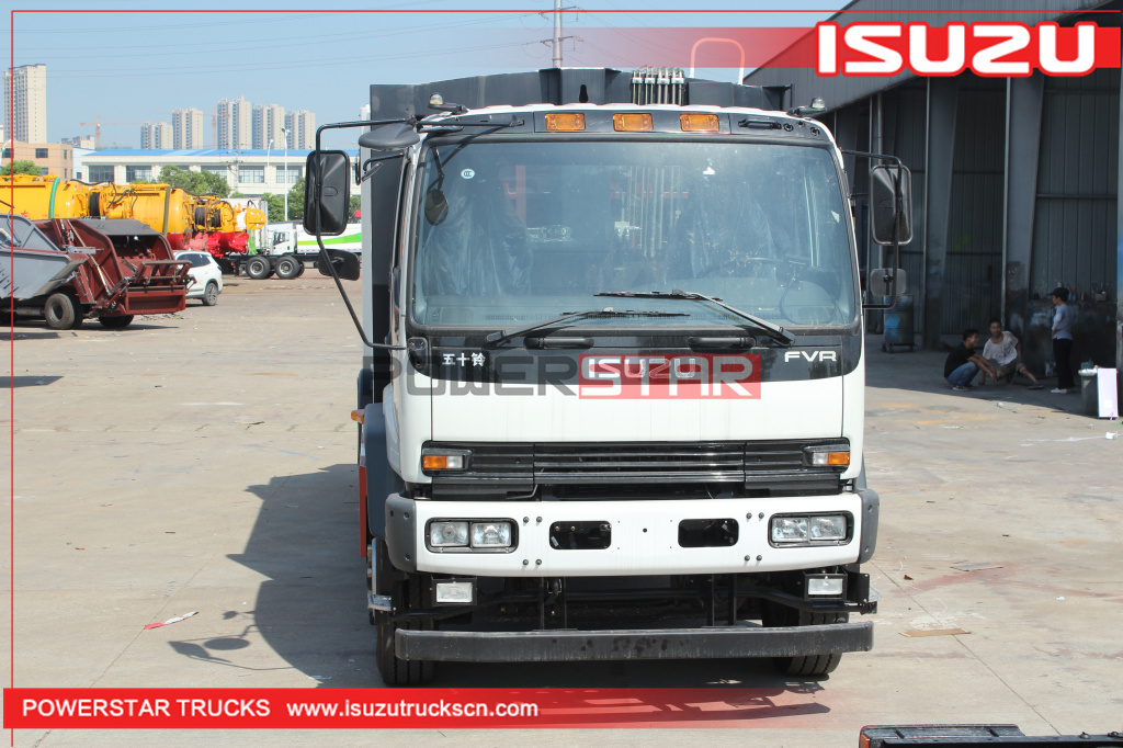 La Mongolie ISUZU FTR FVR compacteur refusent le camion 240HP camion à ordures comprimé
