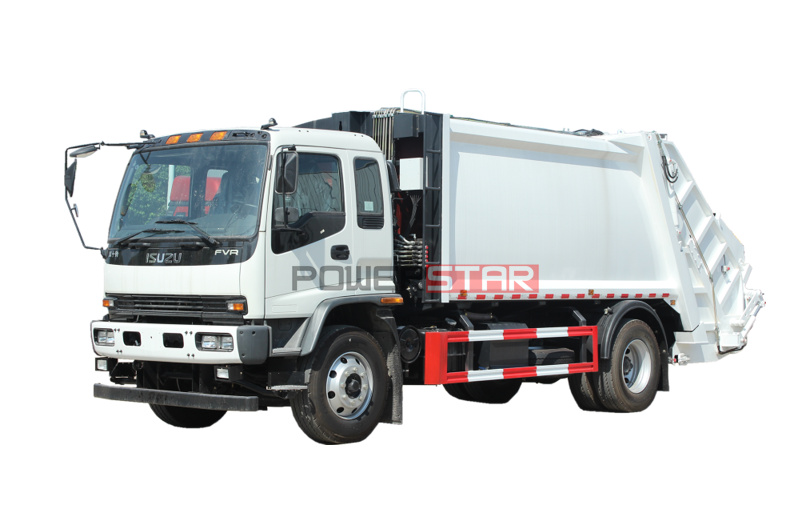 Camion compacteur de collecte des déchets de réglage de baril ISUZU FVR