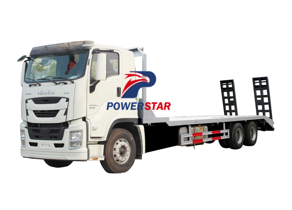 ISUZU GIGA auto-chargeur/transporteur d'excavatrice/camion de fret à plateau plat à vendre