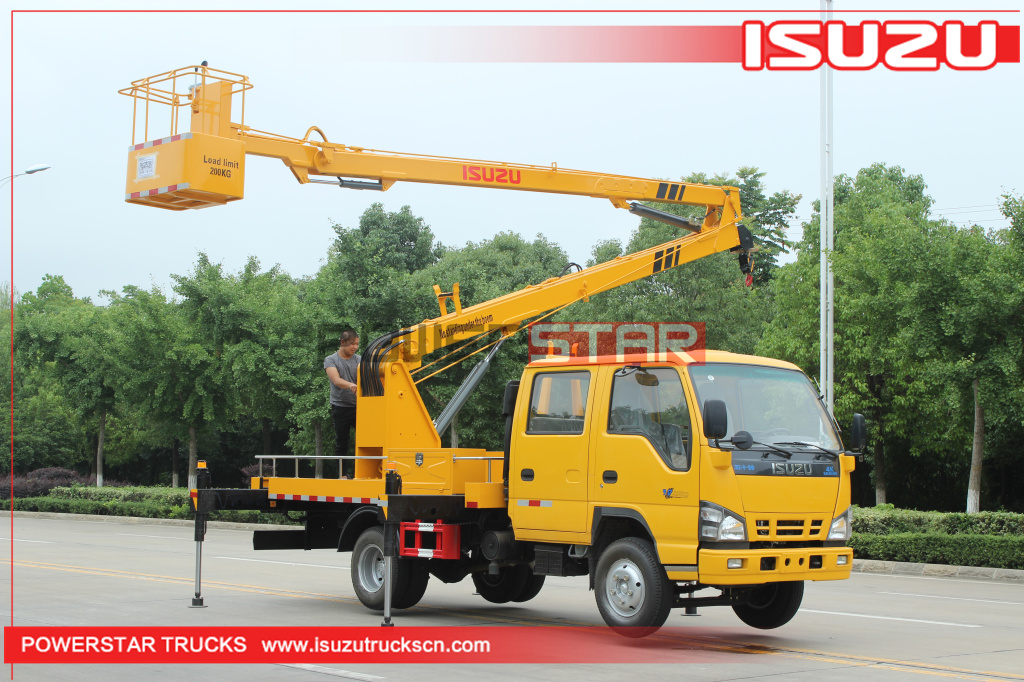 Tout nouveau ISUZU 14m 16m man lifter seau camion nacelle plate-forme de travail camion