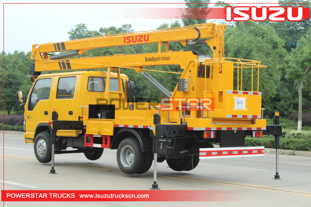 ISUZU Man Lifter Folding Arm Support Leg Truck Mounted Aerial Work Platform Skylift Cherry Picker Truck