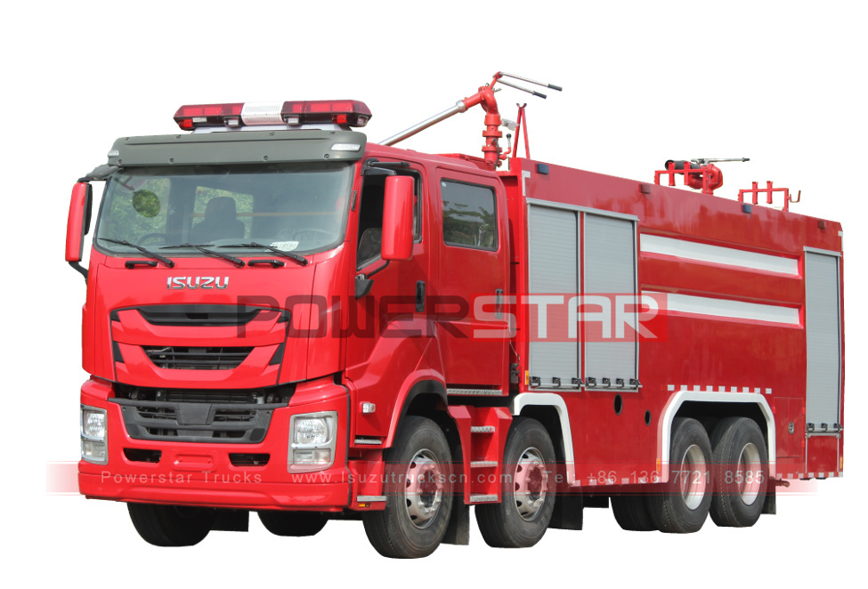 Camions de lutte contre l'incendie de poudre sèche de mousse d'eau d'ISUZU GIGA