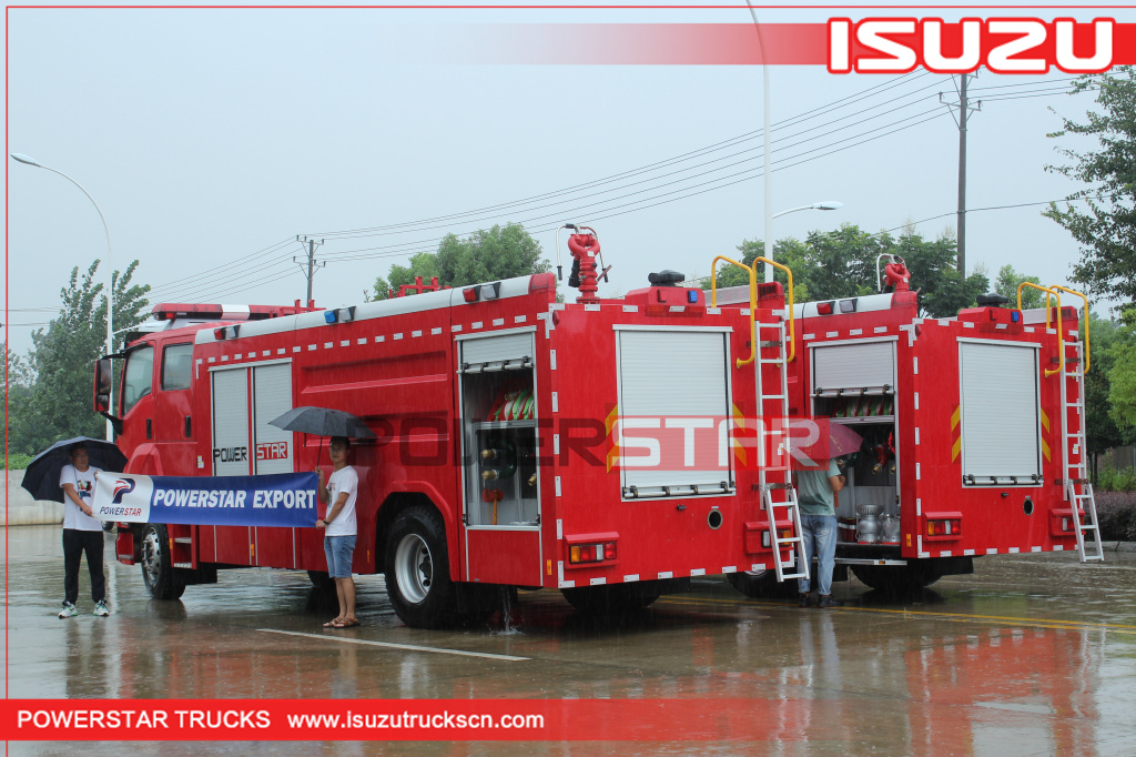 Camion de pompiers de réservoir d'eau d'extinction d'incendie ISUZU GIGA aux Philippines