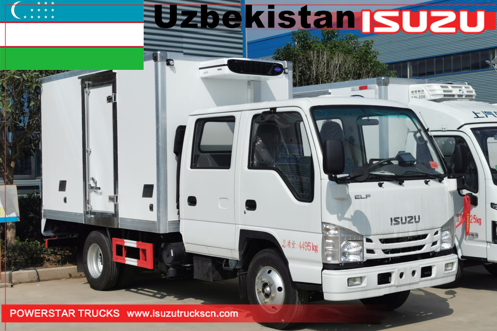 Ouzbékistan ISUZU Réfrigération Congélateur Camions Viande Poisson Transport Réfrigérateur Camions