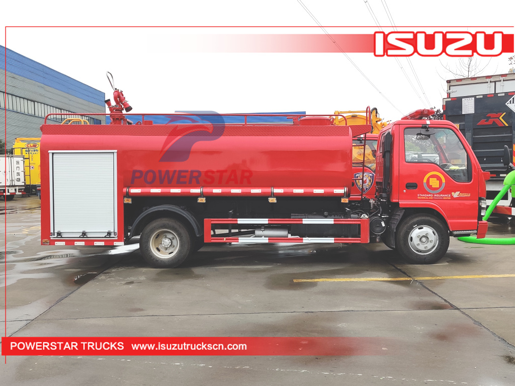 Philippines ISUZU NKR 600p 2 tonnes de pompe à incendie de sauvetage de camion de pompiers de mousse d'eau