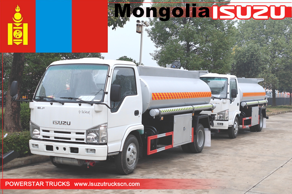 Mongolie ISUZU 100P/Elf prix d'usine carburant diesel ravitaillement en carburant camions-citernes de transport d'huile