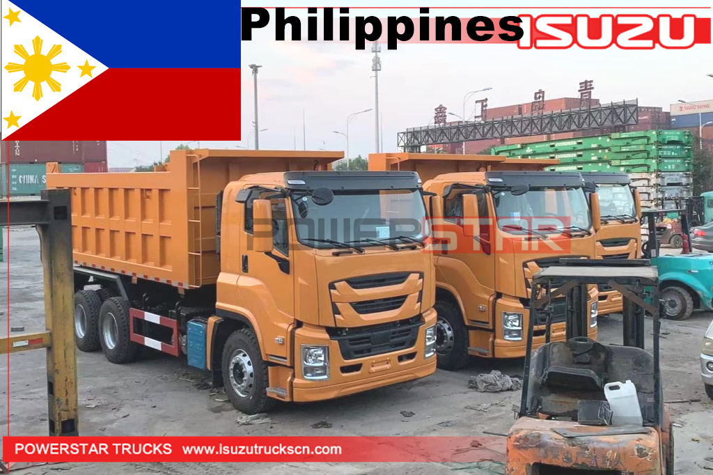 Philipppines ISUZU GIGA VC61 6*4 10 roues camion à benne basculante robuste