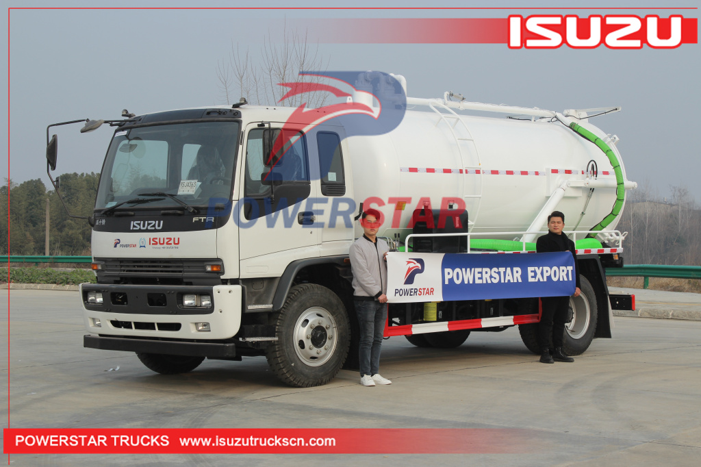 Camion aspirateur septique ISUZU FTR 14000 litres/camion-citerne cessipit 14cbm à vendre