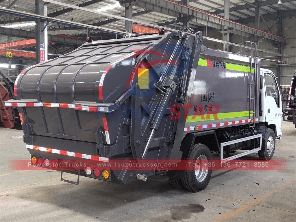 ISUZU ELF 6cbm Refuse compactor truck supplier