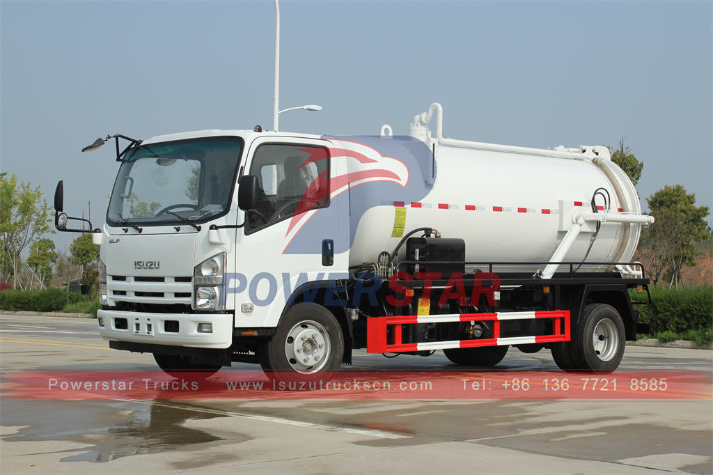 Djibouti ISUZU vacuum pump truck with water jetter at best price