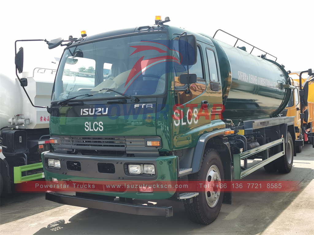ISUZU FTR 10000Liters vacuum tanker truck export Sierra Leone 