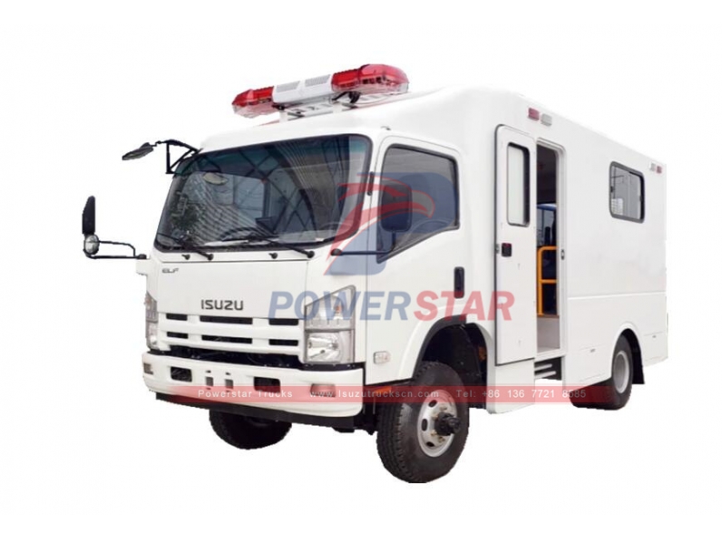 Véhicule de transport de patients de camion de sauvetage d'hôpital d'ambulance d'ISUZU NPR/700P/ELF 4X4 toutes roues motrices à vendre