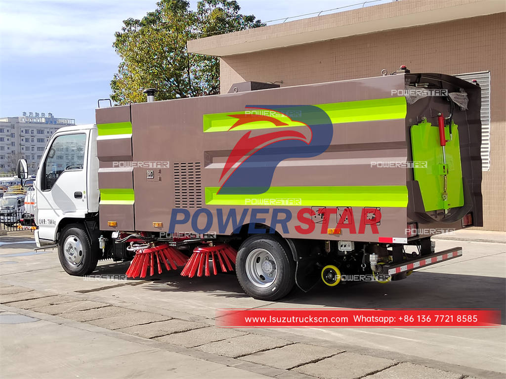 ISUZU 100P truck mounted sweeper at promotional price