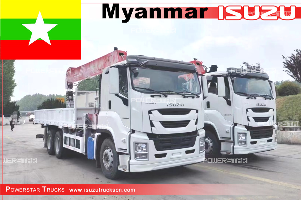 Myanmar Japon ISUZU GIGA Camions-grues à flèche rigide avec palfinger SPS40000
