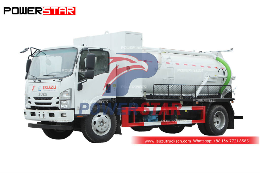 ISUZU ELF 700P vacuum sewage truck with Italy MORO pump