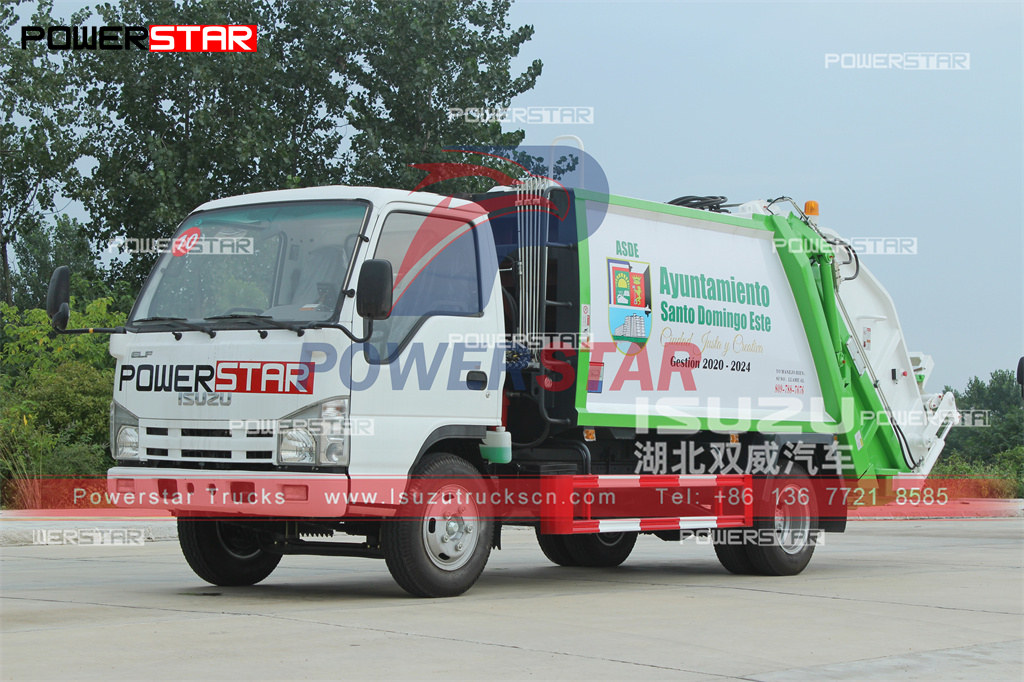 Exportation de camions compacteurs de déchets ISUZU NKR 6CBM vers les Philippines