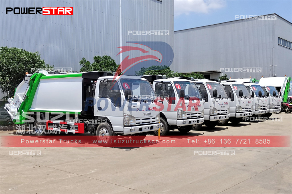 Exportation de camions compacteurs de déchets ISUZU NKR 6CBM vers les Philippines