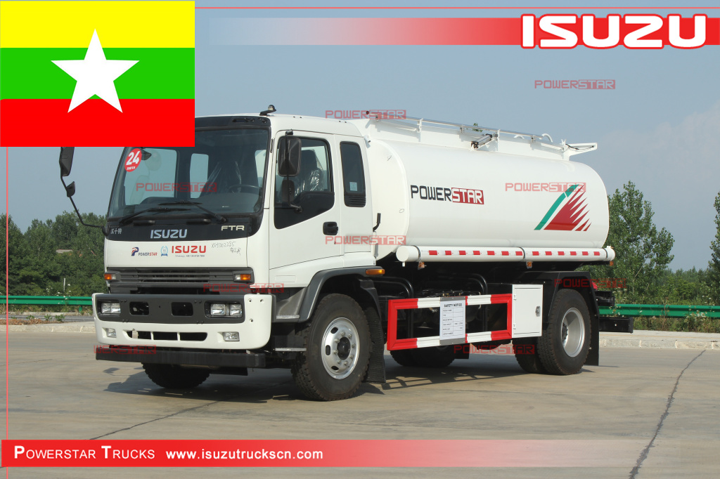 Camion-citerne aspirateur de réservoir de carburant de capacité de transporteur d'huile diesel du Myanmar ISUZU FTR à vendre