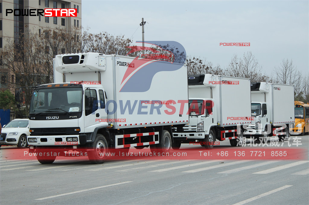 Camion frigorifique ISUZU FVR 10 tonnes avec unité CARRIER exporté vers l'Arabie Saoudite