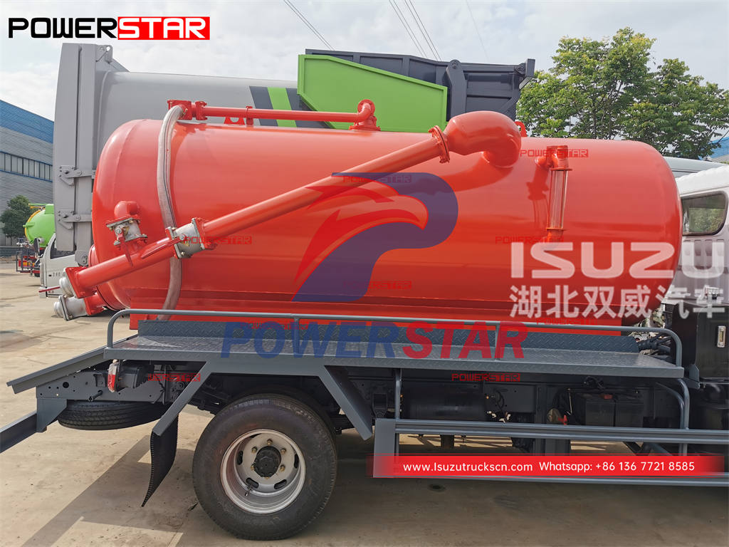 Camion fosse septique ISUZU 6 wheeler 5000 litres pour le Cambodge neuf