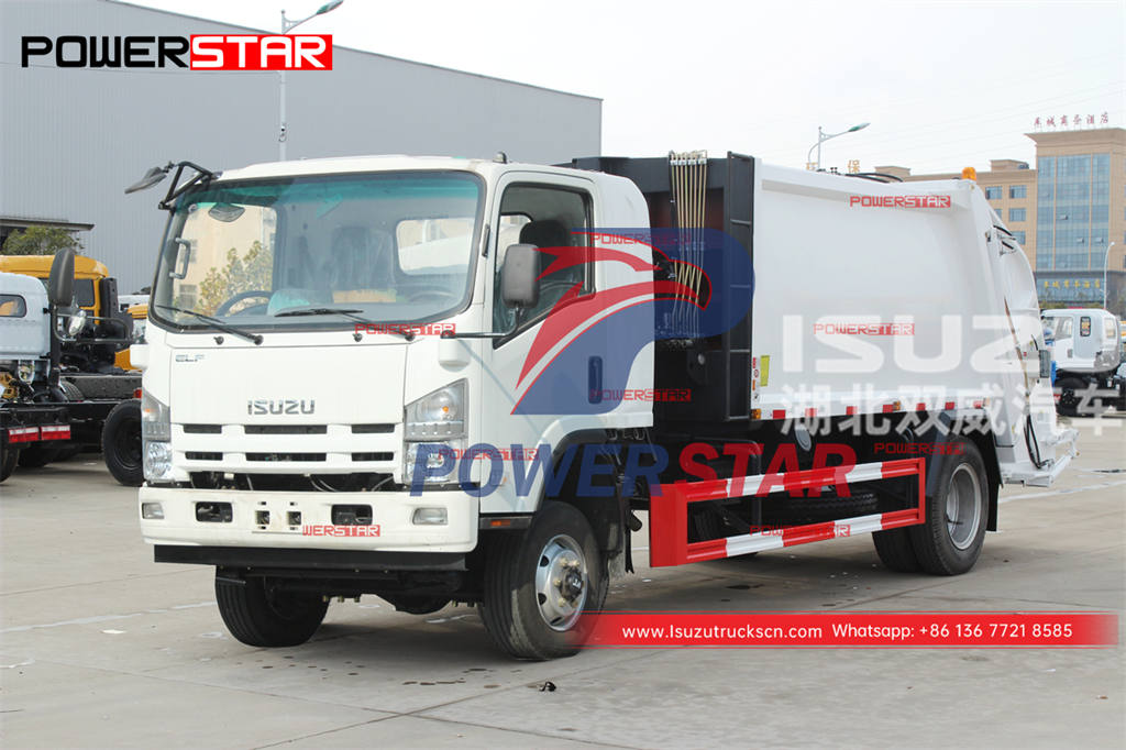 Camion à ordures compacteur tout-terrain ISUZU 700P 190HP 4 × 4 pour les Philippines