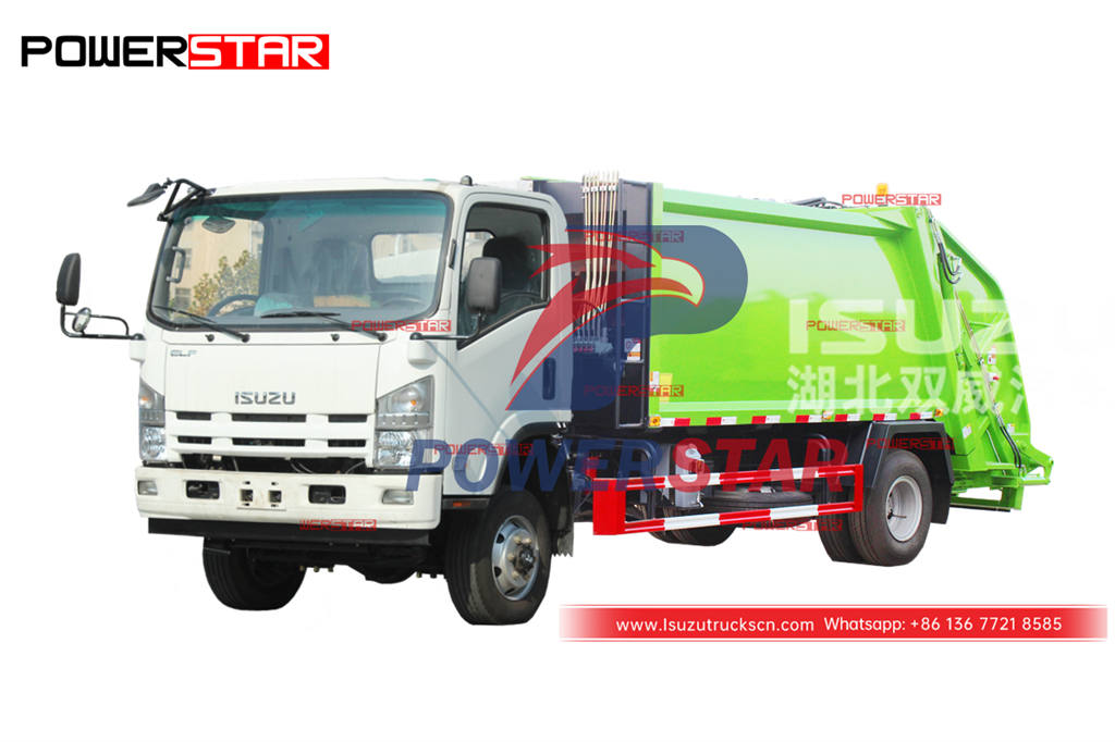 Camion à ordures chargeur arrière ISUZU 700P 4WD 10CBM en vente