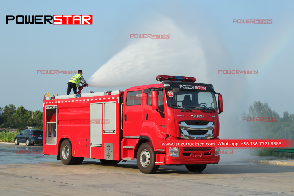 Véhicule de lutte contre l'incendie de camion de pompiers de l'eau du moteur de pompiers 4X2 de Philiippines ISUZU GIGA