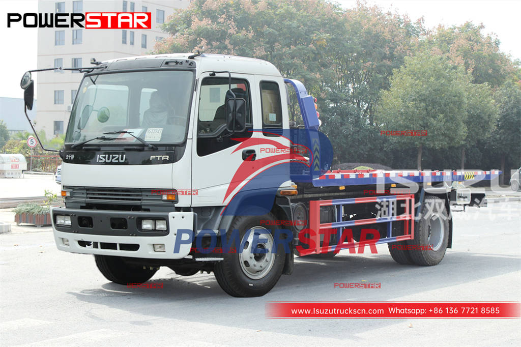 Janpan ISUZU FTR/FVR 4 × 4 tout-terrain 10 tonnes dépanneuse à plat à vendre