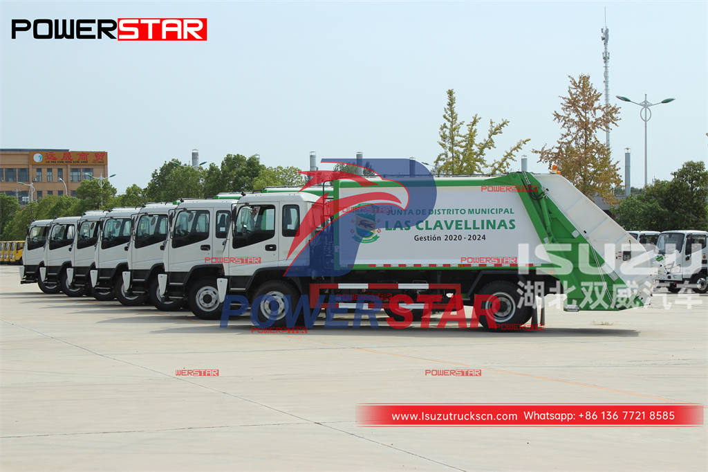 Camion compacteur de déchets ISUZU FTR 205HP 14CBM à prix discount