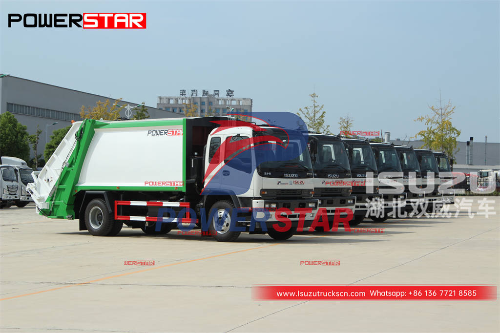 Bon prix ISUZU FTR 14 camions de compression de déchets cubiques à vendre