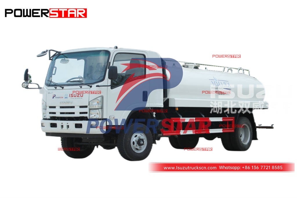 Camion de pulvérisation d'eau en acier inoxydable ISUZU 4 × 4 190HP 10000 litres en vente