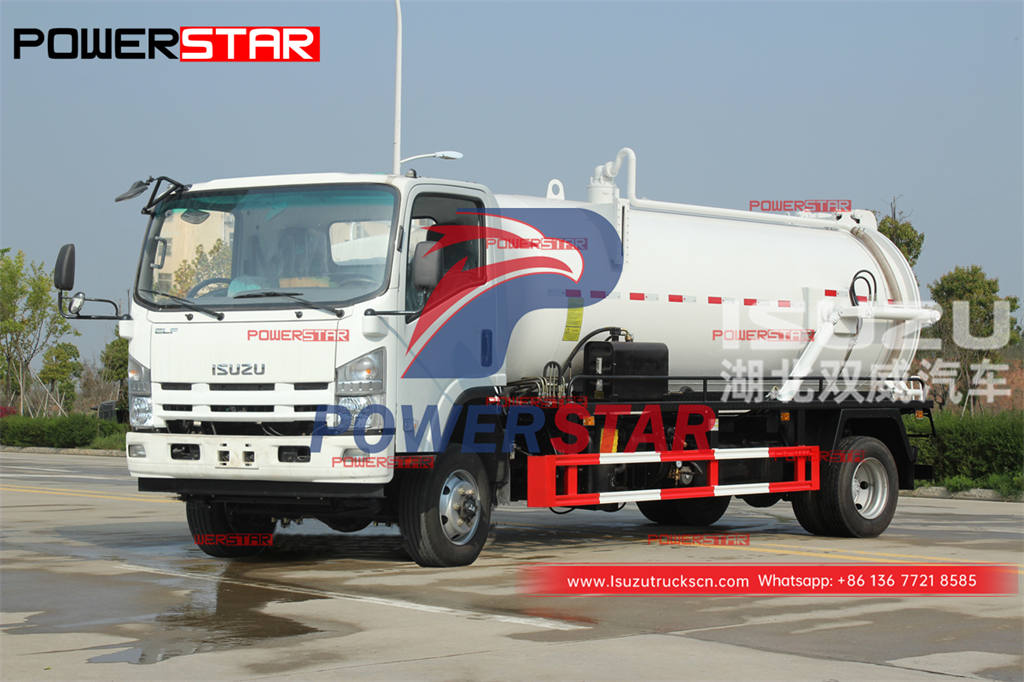 Nouveau camion de nettoyage de réservoir d'eaux usées ISUZU 700P 4 × 4 8000 litres