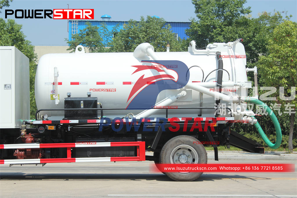 Ventes chaudes ISUZU 600P 4 × 4 3000 litres camion d'égout sous vide