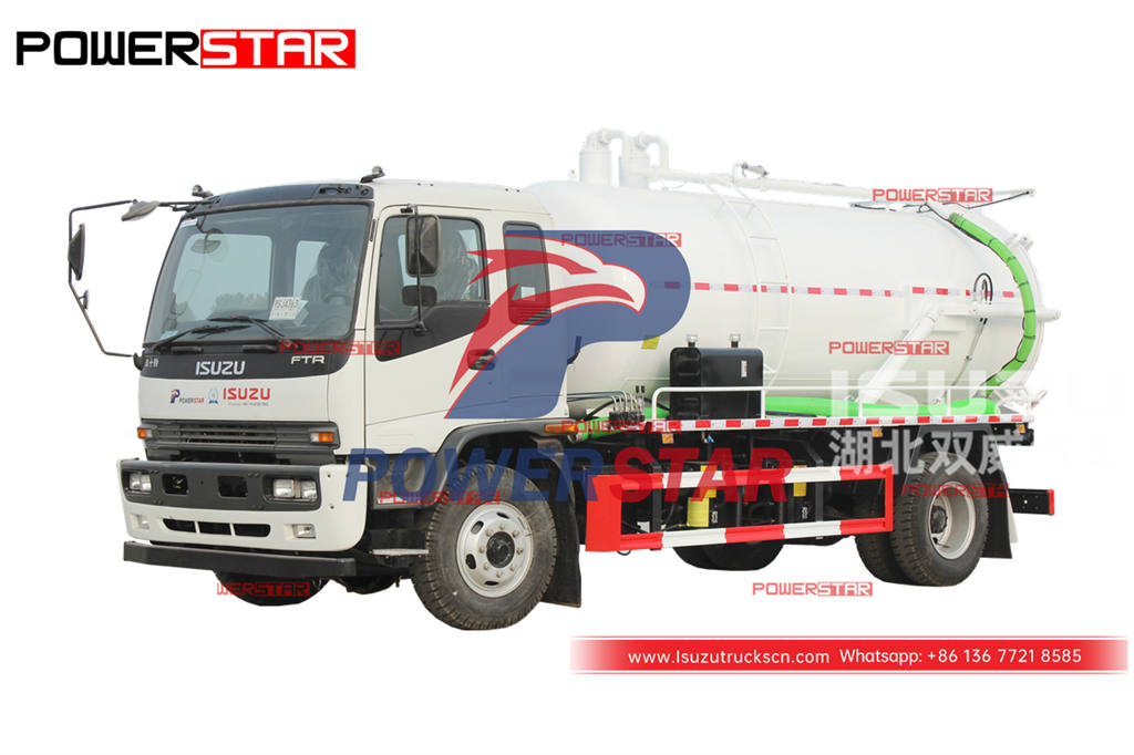 Prix ​​d'usine ISUZU FTR 4 × 4 camion-citerne d'eaux usées à traction intégrale