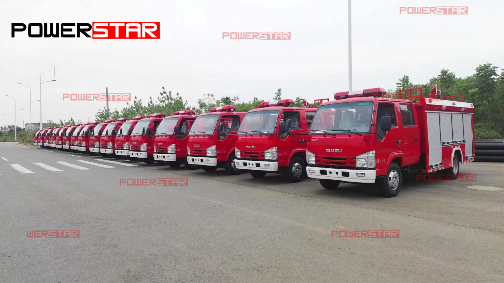 Philippines ISUZU ELF/100P 2,000L camions de lutte contre l'incendie en mousse d'eau adaptés aux besoins du client à vendre