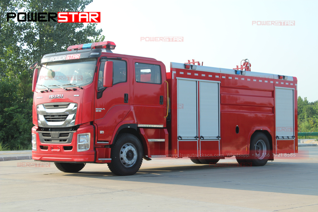 Philippines nouveau moteur de pompiers d'urgence ISUZU GIGA 6UZ1-TCG50 8 tonnes 8,000L véhicule de lutte contre l'incendie en mousse d'eau