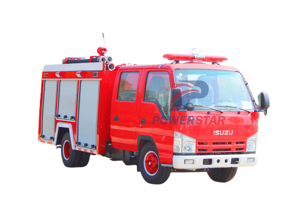 Camion de pompiers de l'eau du sauvetage 4x2 de secours de camion de pompiers de moteur diesel d'ISUZU à vendre