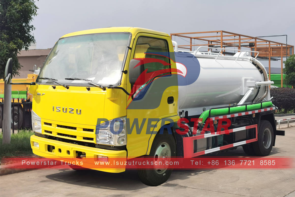 Camion d'égout sous vide Durablie ISUZU 3000 litres à vendre