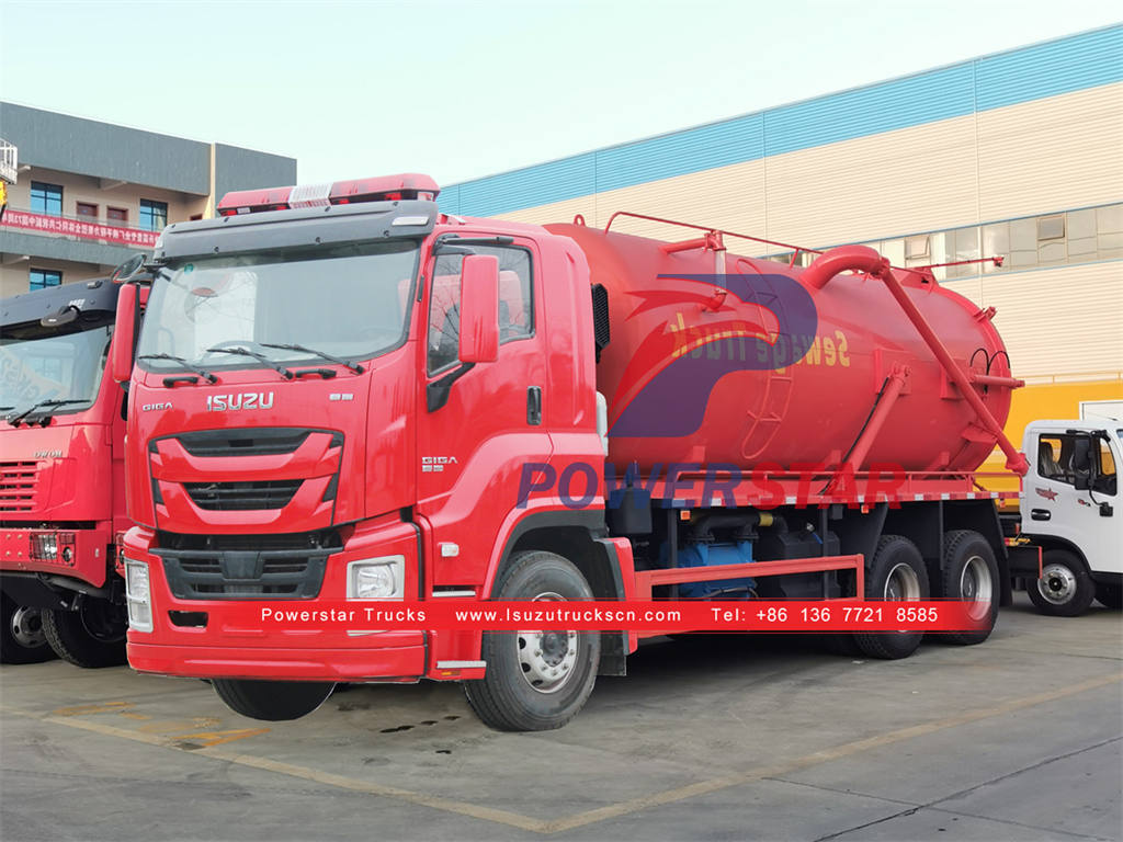 Camion de nettoyage de réservoir sous vide durable ISUZU GIGA 18000L en vente