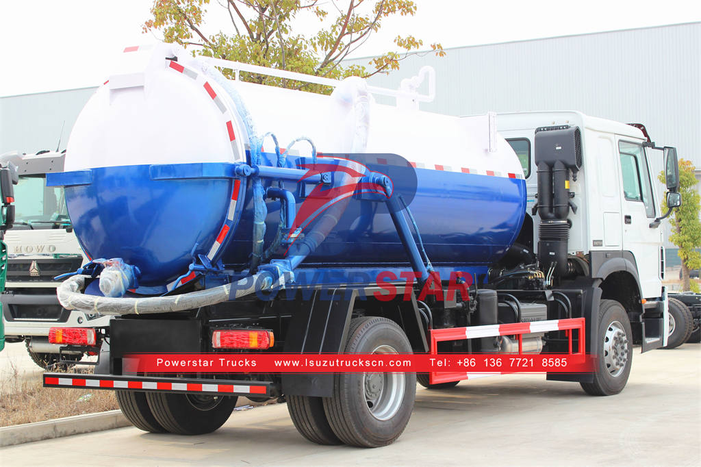 Camion de pompe de fosse septique ISUZU 420HP 15CBM sur mesure à vendre