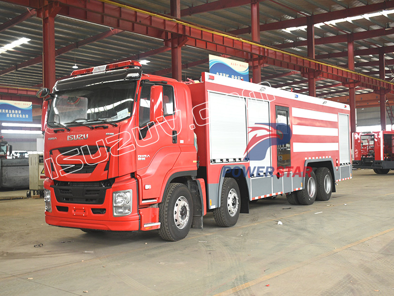 Camion de pompiers industriel Cambodge Isuzu Giga FVZ 14000L avec pompe et moniteur