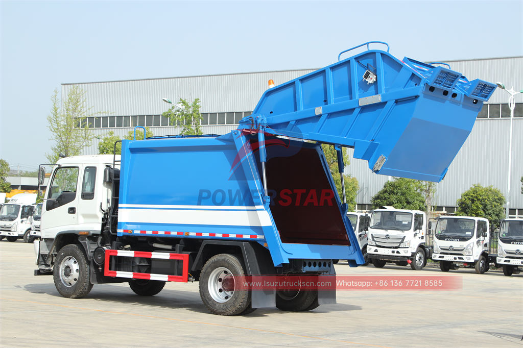 Magasin d'usine ISUZU FVR 240HP camion compacteur de déchets