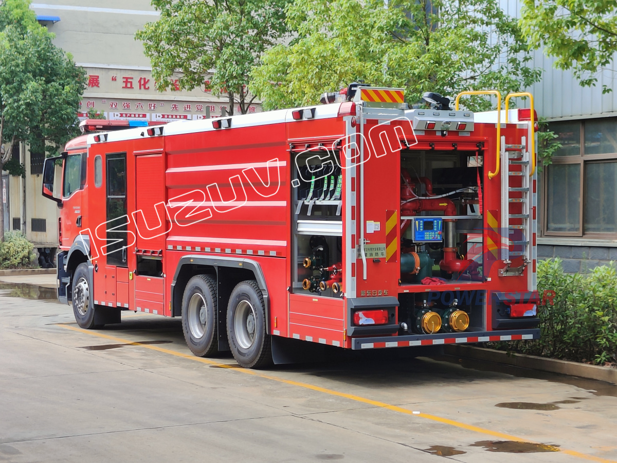 Eau du camion 12000L de camion de pompiers de sauvetage de l'allemagne 6x4 MAN TG5 avec la pompe à incendie hale CB10/100-RSD moniteur Akron PSKD 10/80WB